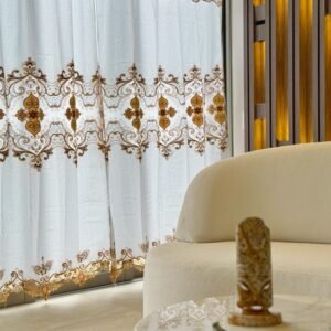 Cortina Tela Jacquard Bordada con Velo: imagen 2