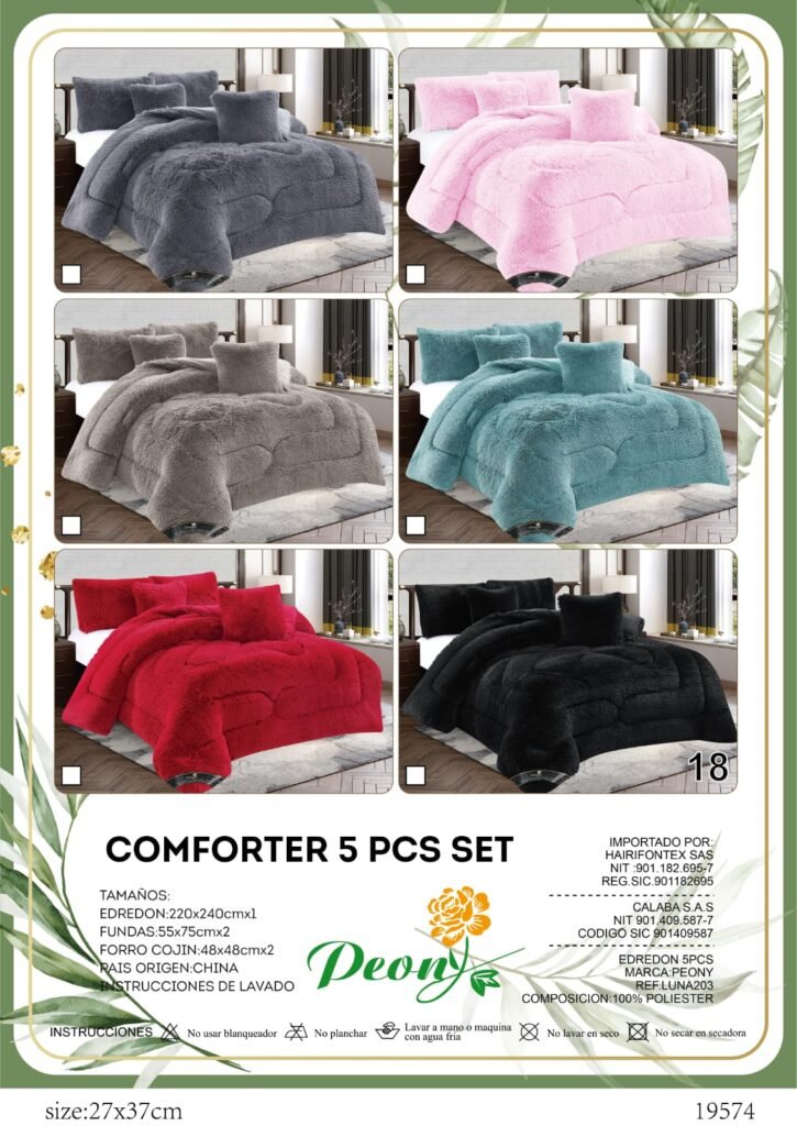 Acolchado Peony Peludo